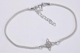 PULSERAS | PULSERA PLATA FINA CON MINI NUDO DE BRUJAS