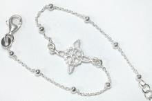 PULSERA PLATA NUDO DE BRUJA 1CM CON CIERRE
