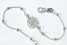 PULSERA PLATA TETRAGRAMATON 1CM CON CIERRE