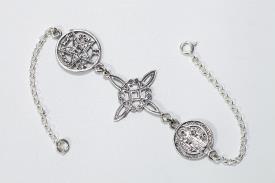 PULSERAS | PULSERA PLATA TRIPLE PROTECCION GRANDE (DIJES 2CMS APROX.)