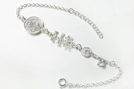 PULSERAS | PULSERA PLATA TRIPLE PROTECCION MEDALLA SAN BENITO, CRUZ DE CARAVACA Y LLAVE DE SAN JUDAS TADEO