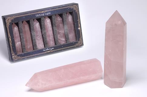 DRUSAS, BONSAIS Y COMPLEMENTOS | PUNTA CUARZO ROSA 7-8CM (50-70GR)