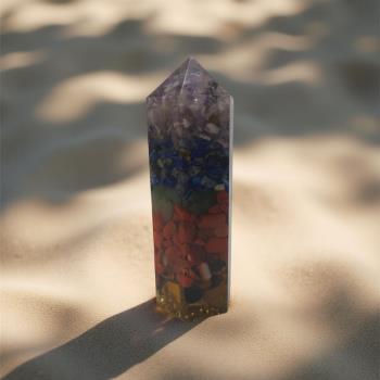 ORGONITAS | PUNTA ORGONITA 7 CHAKRAS 8,5 CM.