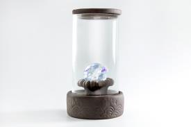 PORTAINCIENSOS | QUEMADOR DE REFLUJO VITRINA TUBO CON BOLA 13X6,5CM (DESMONTABLE)