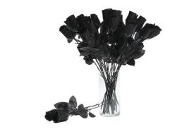 HALLOWEEN | ROSA GOTICA NEGRA 44 CM (tela)