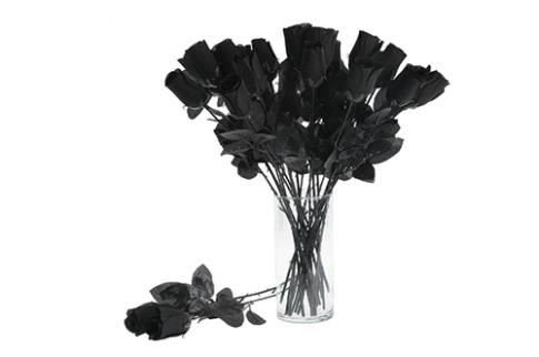 HALLOWEEN | ROSA GOTICA NEGRA 44 CM (tela)
