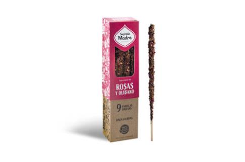 COMODIN | SAHUMERIO ROSAS Y OLIBANO (9 varillas gruesas)