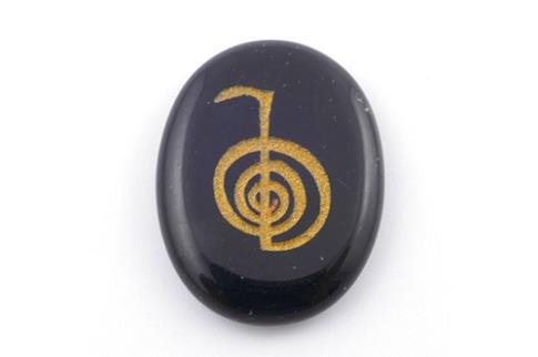 COMODIN | SIMBOLO CHOKU REI ONIX PLANA 3.5X4.5 CM APROX.