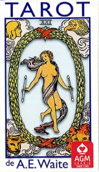 TAROTS A.G.M | TAROT A.E. WAITE STANDARD EDICION AZUL CON LA CRUZ ROSADA (ESPAOL)