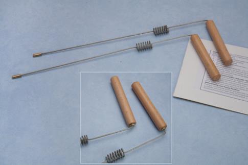 COMODIN | VARILLAS RADIESTESIA METAL Y MADERA DE HAYA 34.5CM (95GRMS)