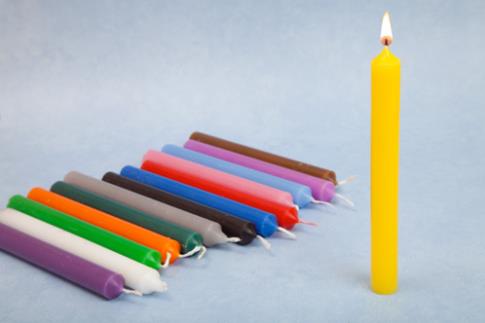 VELAS BASICAS | VELA AMARILLA 19x2 cm