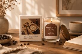 Novedades | VELA AROMATICA CAFE CON AZUCAR MORENO 9 X 8 CM