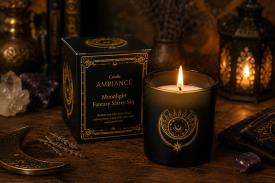 EDICION LIMITADA | VELA AROMATICA FANTASIA A LA LUZ DE LA LUNA DEL CIELO ESTRELLADO