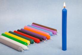 VELAS BASICAS | VELA AZUL OSCURO 10x1,2 cm
