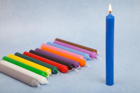 VELAS BASICAS | VELA AZUL OSCURO 19x2 cm