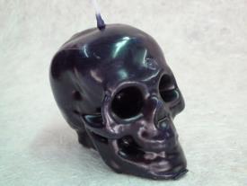 FIGURAS DE CERA | VELA CALAVERA NEGRA 10x8 cm (tumba trabajos)