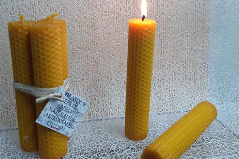 COMODIN | VELA DE CERA VIRGEN 15X3 CM. (duracin 3 horas)