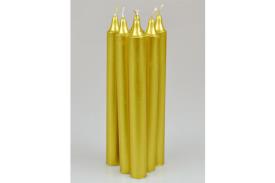 VELAS ESPECIALES | VELA DORADA METALIZADA PEQUEA 10x1,1 cm. (duracin de 3h. aprox.)