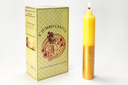 VELONES ESPECIALES | VELA JUMBO AMARILLA/DORADA