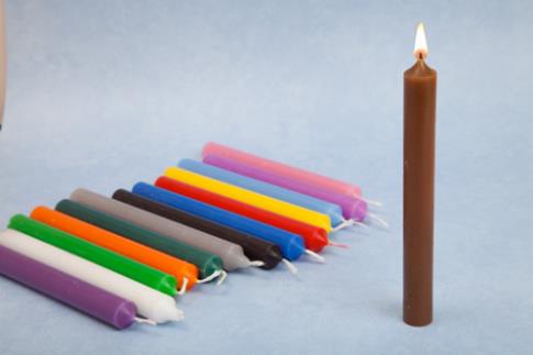 VELAS BASICAS | VELA MARRON 10x1,2 cm
