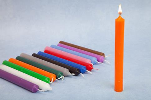 VELAS BASICAS | VELA NARANJA 10x1,2 cm