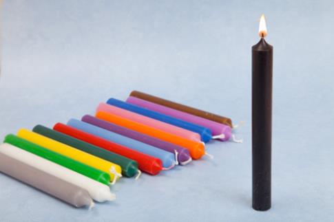 VELAS BASICAS | VELA NEGRA 19x2 cm