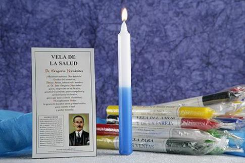 VELAS ORACION | VELA ORACION GREGORIO HERNANDEZ HECHA A MANO. 8 HORAS DURACIN (Para potenciar la salud)