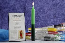 VELAS ORACION | VELA ORACION SAN PANCRACIO HECHA A MANO. 8 HORAS DURACIN (Para salud y trabajo)