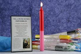 VELAS ORACION | VELA ORACION S.RITA PETICIONES IMPOSIBLES HECHA A MANO. 8 HORAS DURACIN (Para solucionar casos difciles)
