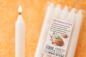 VELAS Y VELONES PERFUMADOS | VELA PERFUMADA DE COCO 17x2 cm.