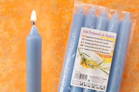 VELAS Y VELONES PERFUMADOS | VELA PERFUMADA DE ROMERO 17x2 cm.