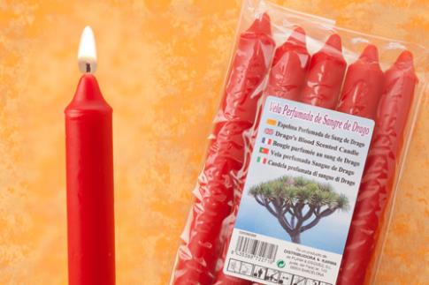 VELAS Y VELONES PERFUMADOS | VELA PERFUMADA DE SANGRE DE DRAGO 17x2 cm.