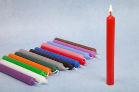 VELAS BASICAS | VELA ROJA 10x1,2 cm