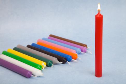 VELAS BASICAS | VELA ROJA 19x2 cm