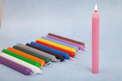 VELAS BASICAS | VELA ROSA 10x1,2 cm