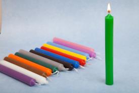 VELAS BASICAS | VELA VERDE CLARO 19x2 cm