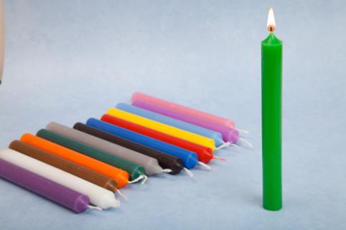 VELAS BASICAS | VELA VERDE CLARO 19x2 cm