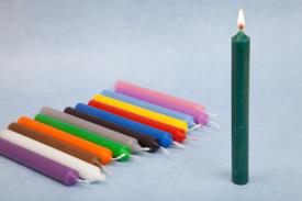VELAS BASICAS | VELA VERDE OSCURO 19x2 cm