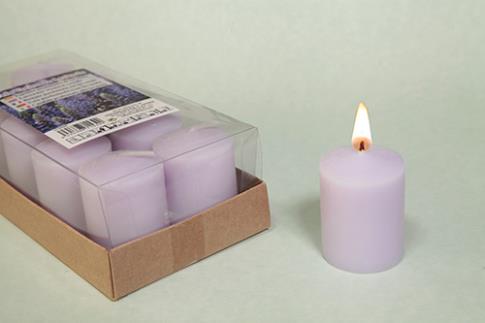 COMODIN | VELA VOTIVA PERFUMADA LAVANDA 4x5 CM.