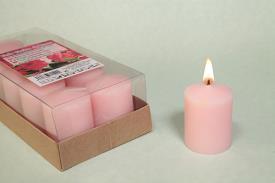 VELAS Y VELONES PERFUMADOS | VELA VOTIVA PERFUMADA ROSAS 4x5 CM.