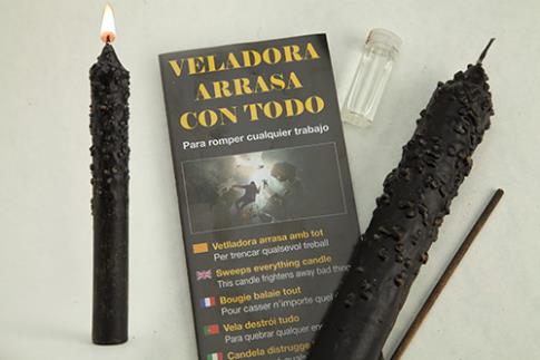 VELAS VELADORA | VELADORA ARRASA CON TODO (Para arrasar todo tipo de negatividad y magias negras)