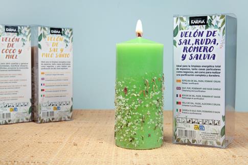 VELONES HERBOREOS ESPECIALES | VELON DE SAL, RUDA, ROMERO Y SALVIA (Para limpieza y purifacin energtica)