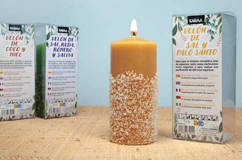 VELONES HERBOREOS ESPECIALES | VELON DE SAL Y PALO SANTO (Para una purificacin integral de los espacios)