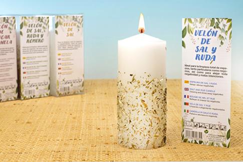 VELONES HERBOREOS ESPECIALES | VELON DE SAL Y RUDA (Para limpiezas energticas)