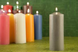 VELONES ESOTERICOS | VELON GRIS 13x6 cm. (Equilibrio interno)