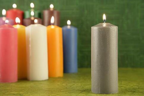 VELONES ESOTERICOS | VELON GRIS 13x6 cm. (Equilibrio interno)
