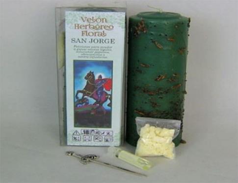 COMODIN | VELON HERBOREO FLORAL SAN JORGE:MANTECA, ACEITE LITURGICO Y AMULETO