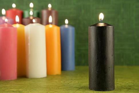 VELONES ESOTERICOS | VELON NEGRO 13x6 cm. (Limpieza energtica)