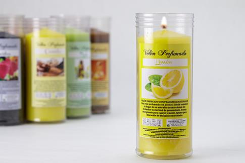 VELAS Y VELONES PERFUMADOS | VELON PERFUMADO DE LIMON 13X6 cm.