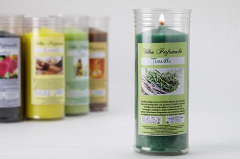 VELAS Y VELONES PERFUMADOS | VELON PERFUMADO DE TOMILLO 13X6 cm.